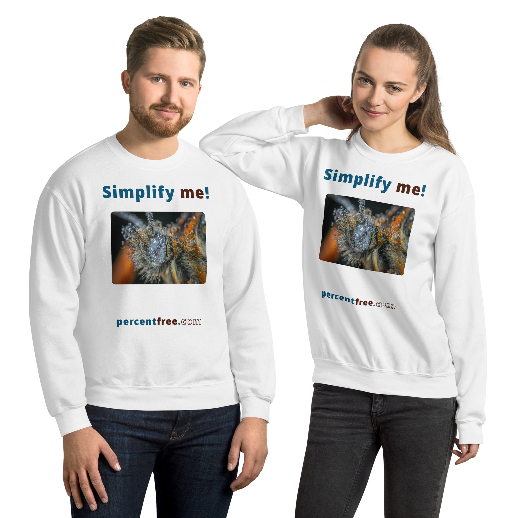 Simplify me! - insect covered with dew - Unisex Simple Sweatshirt 