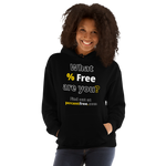 What % Free are you? - Find out at percentfree.com - Unisex Freedom Hoodie 