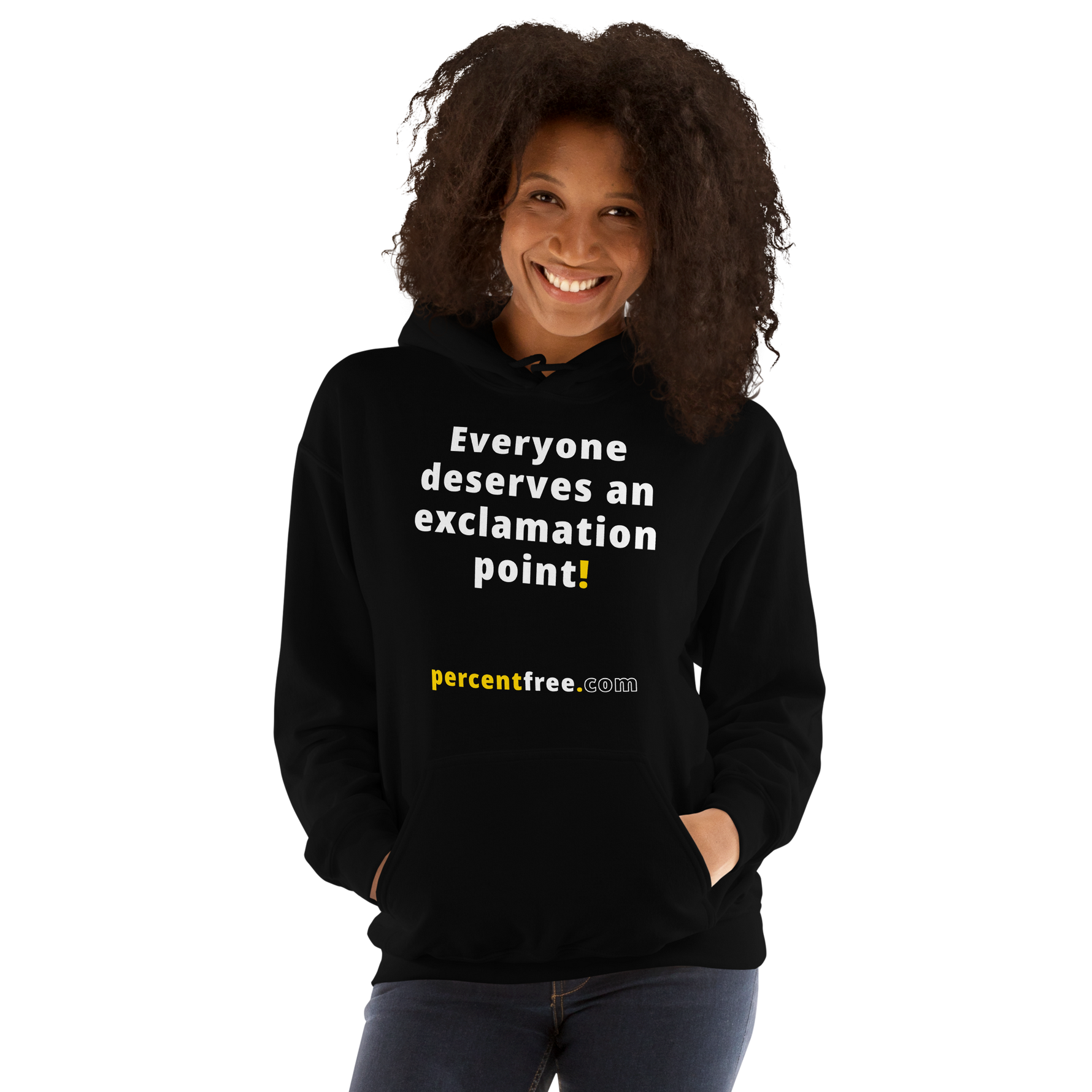 Everyone deserves an exclamation point! - Unisex Freedom Hoodie 