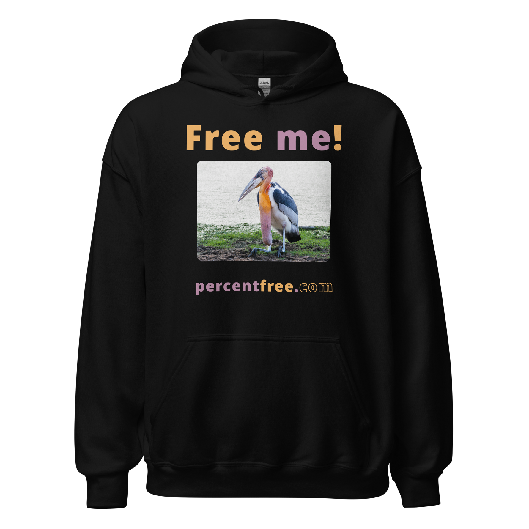 Free me! - marabou stork - Unisex Freedom Hoodie 