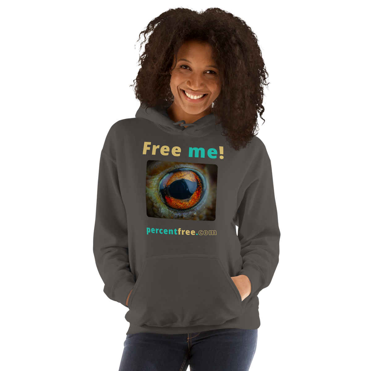 Free me! - frog eye - Unisex Freedom Hoodie 