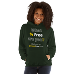 What % Free are you? - Find out at percentfree.com - Unisex Freedom Hoodie 