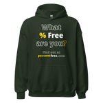 What % Free are you? - Find out at percentfree.com - Unisex Freedom Hoodie 