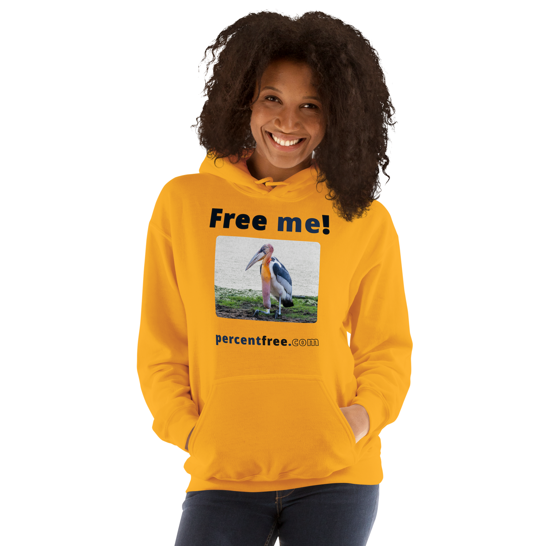 Free me! - marabou stork - Unisex Freedom Hoodie 