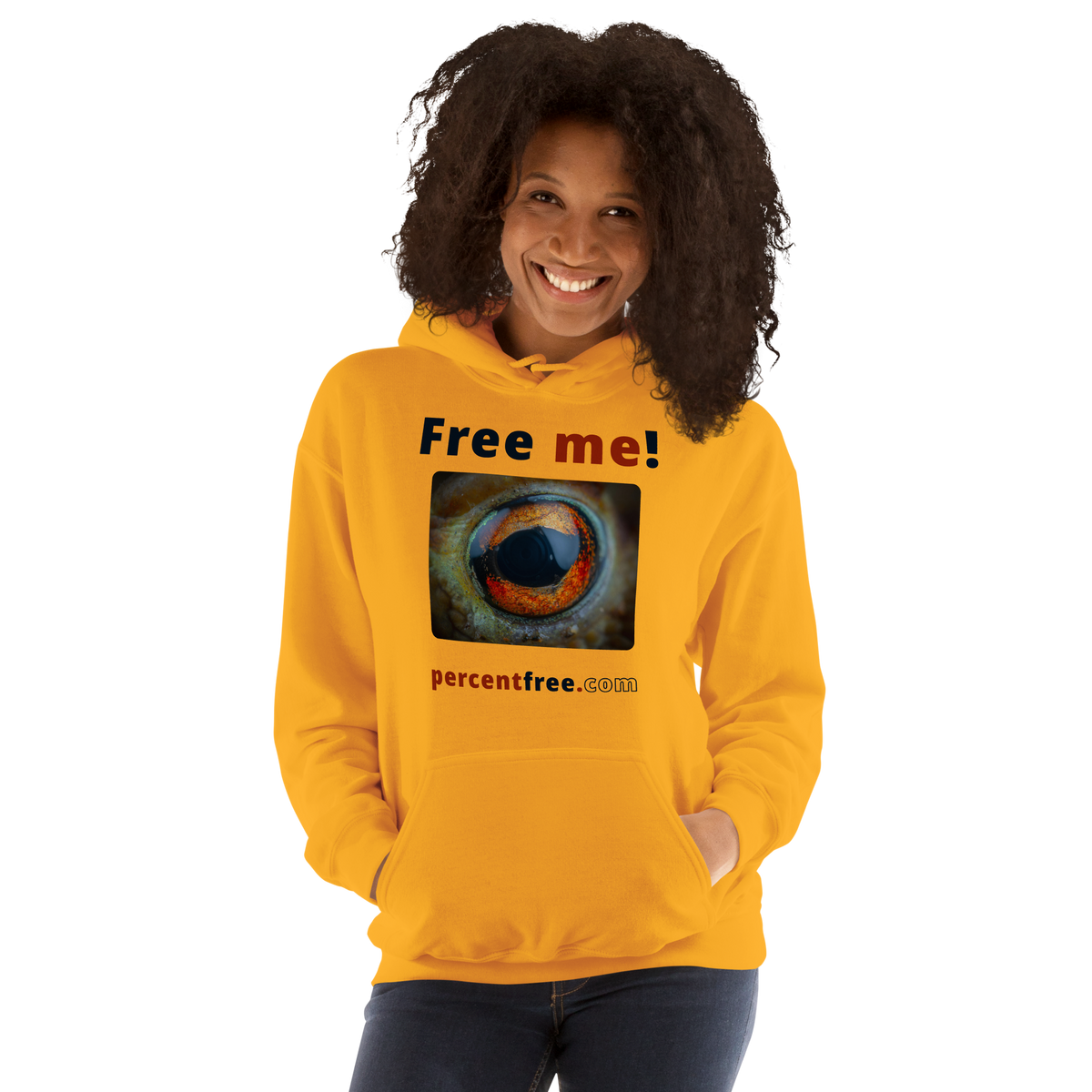 Free me! - frog eye - Unisex Freedom Hoodie 