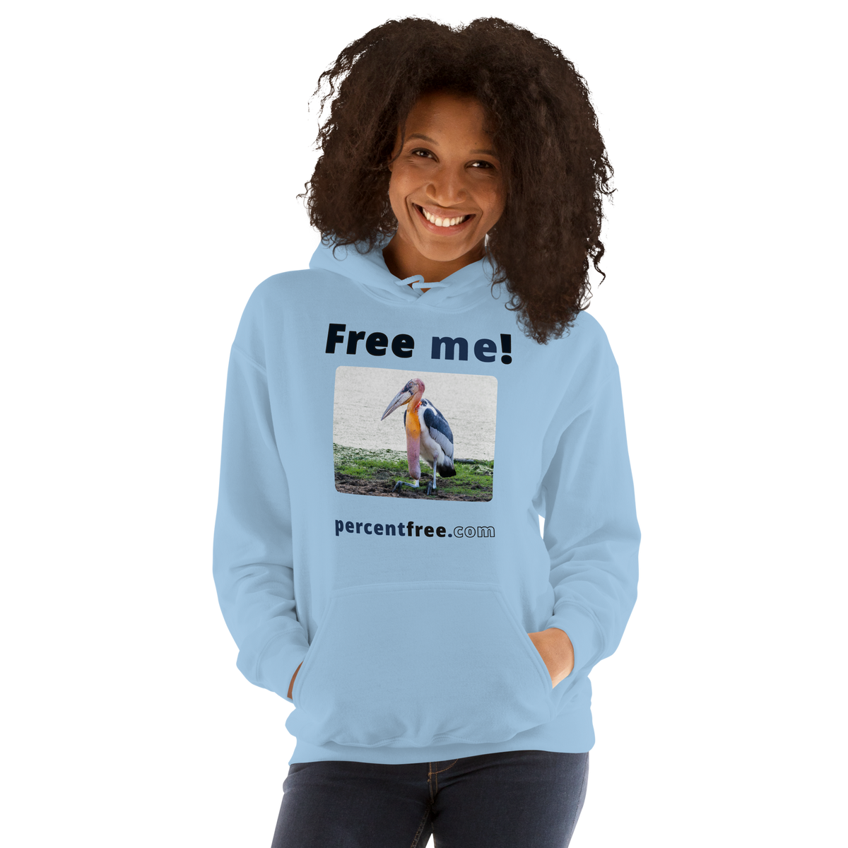 Free me! - marabou stork - Unisex Freedom Hoodie 