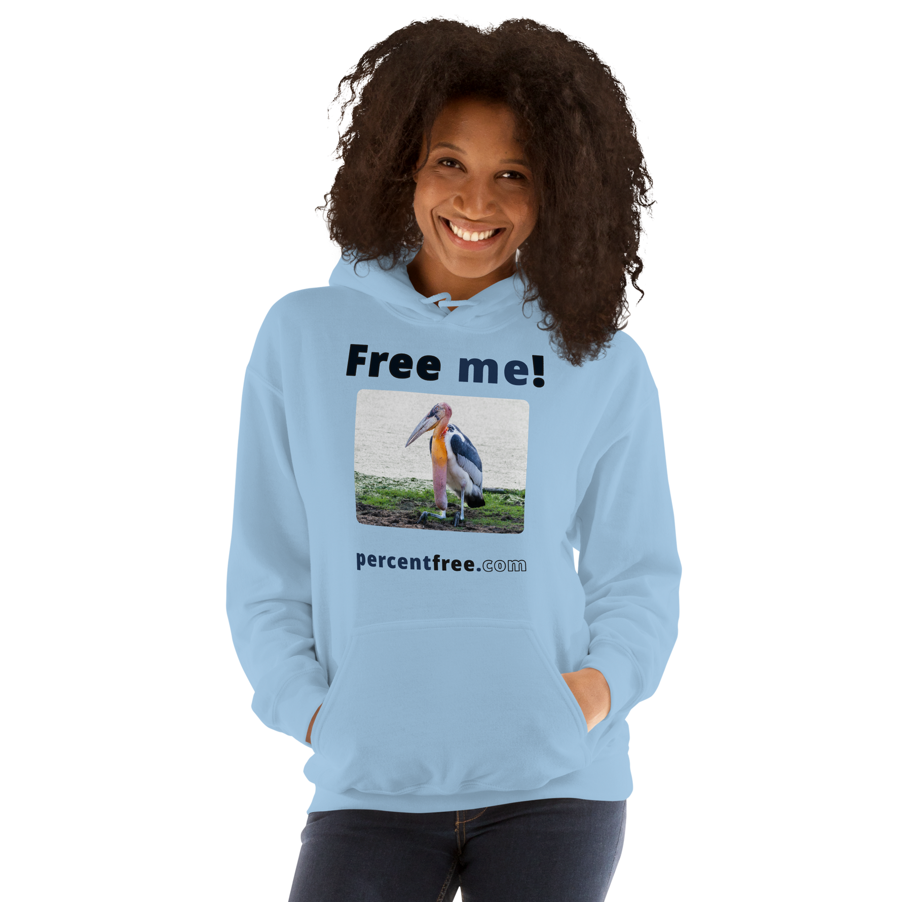 Free me! - marabou stork - Unisex Freedom Hoodie 