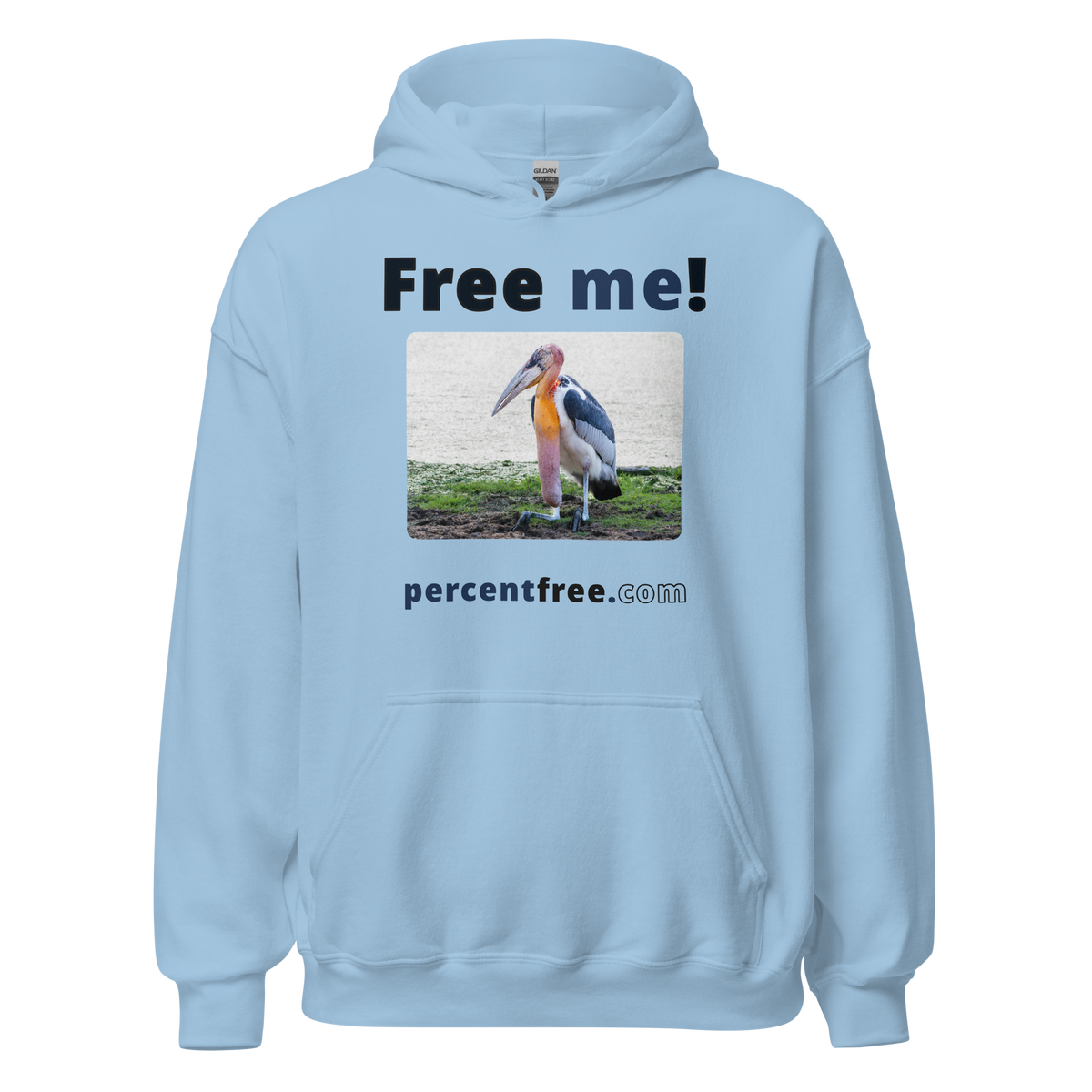Free me! - marabou stork - Unisex Freedom Hoodie 