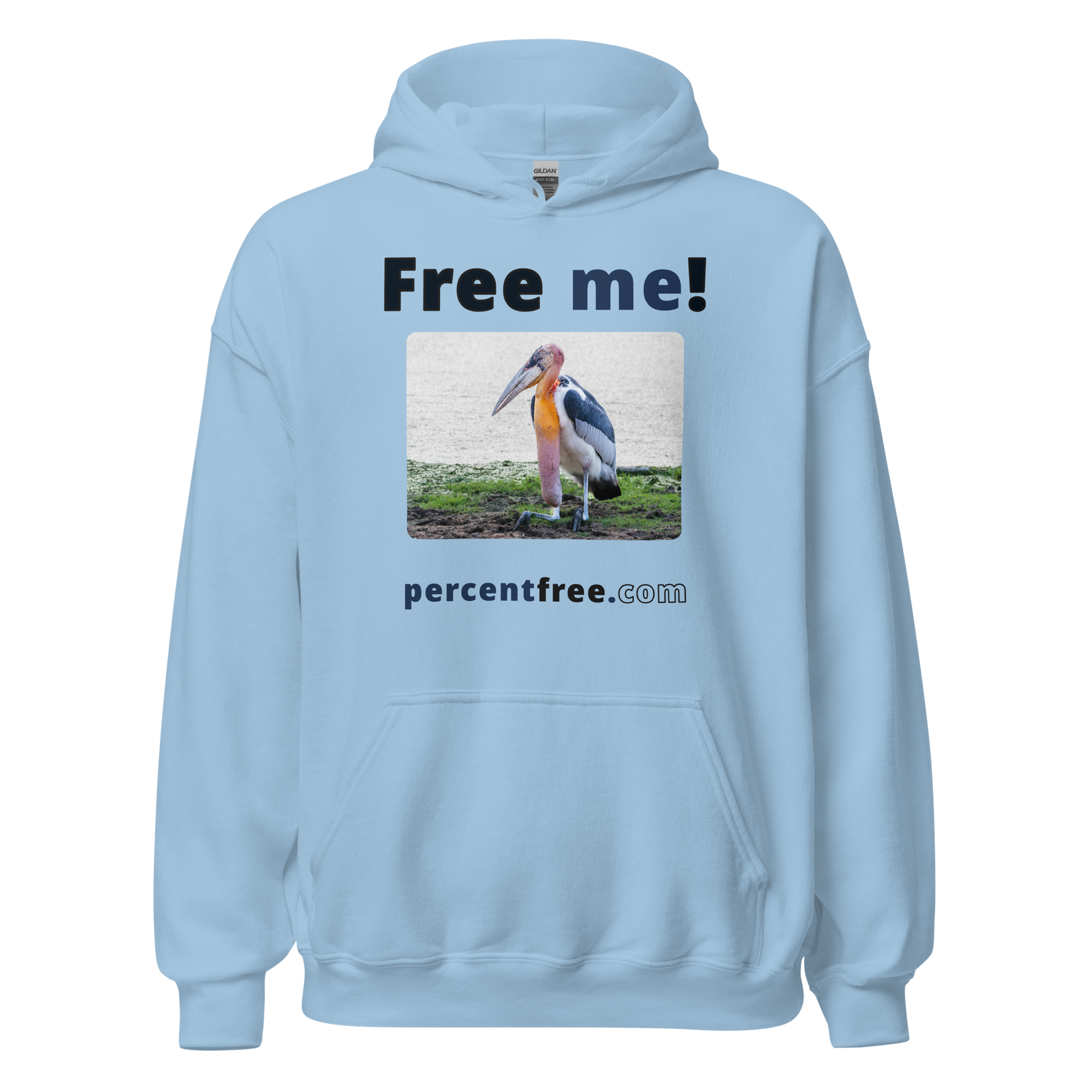 Free me! - marabou stork - Unisex Freedom Hoodie 