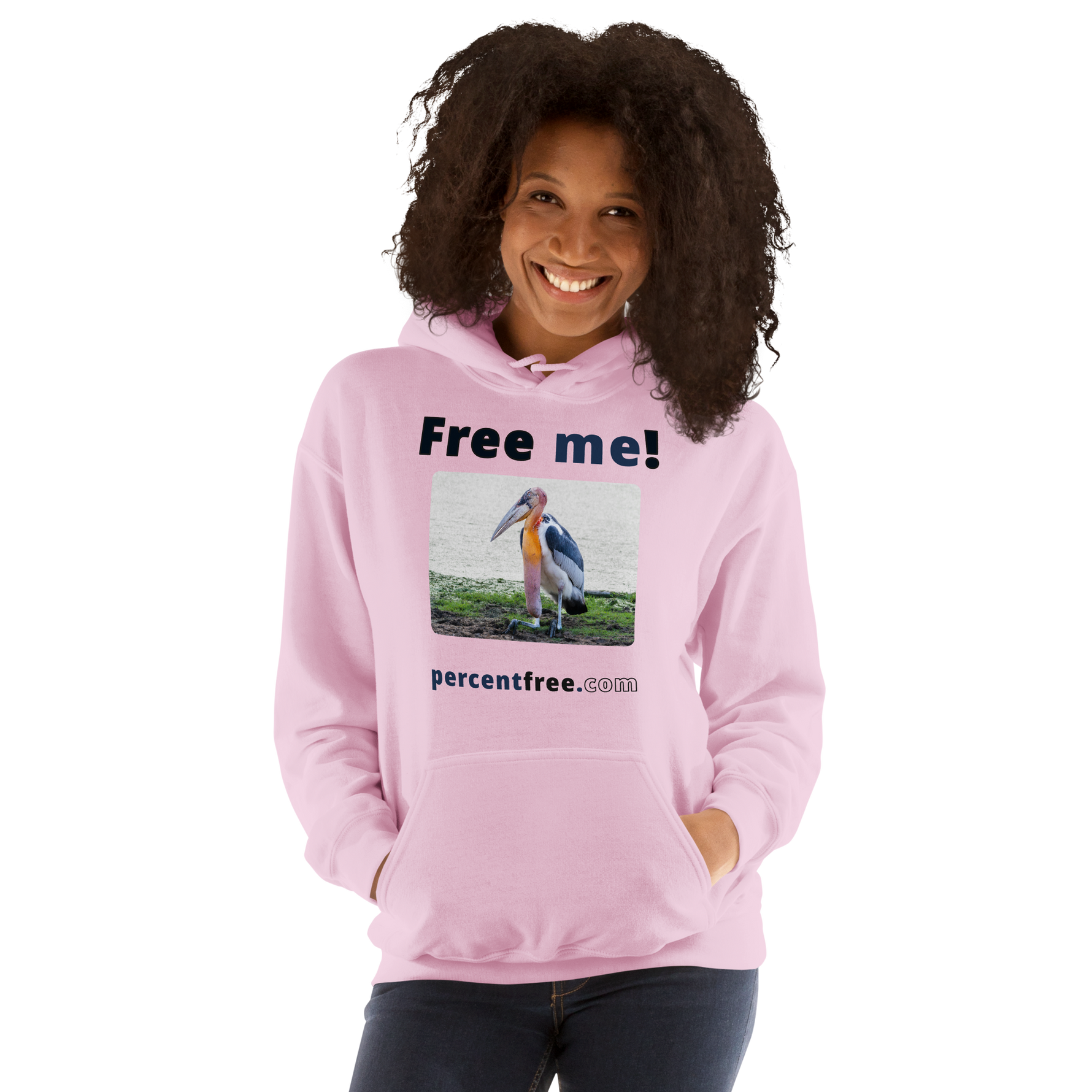 Free me! - marabou stork - Unisex Freedom Hoodie 