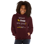 What % Free are you? - Find out at percentfree.com - Unisex Freedom Hoodie 