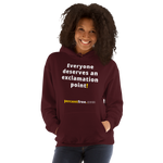 Everyone deserves an exclamation point! - Unisex Freedom Hoodie 