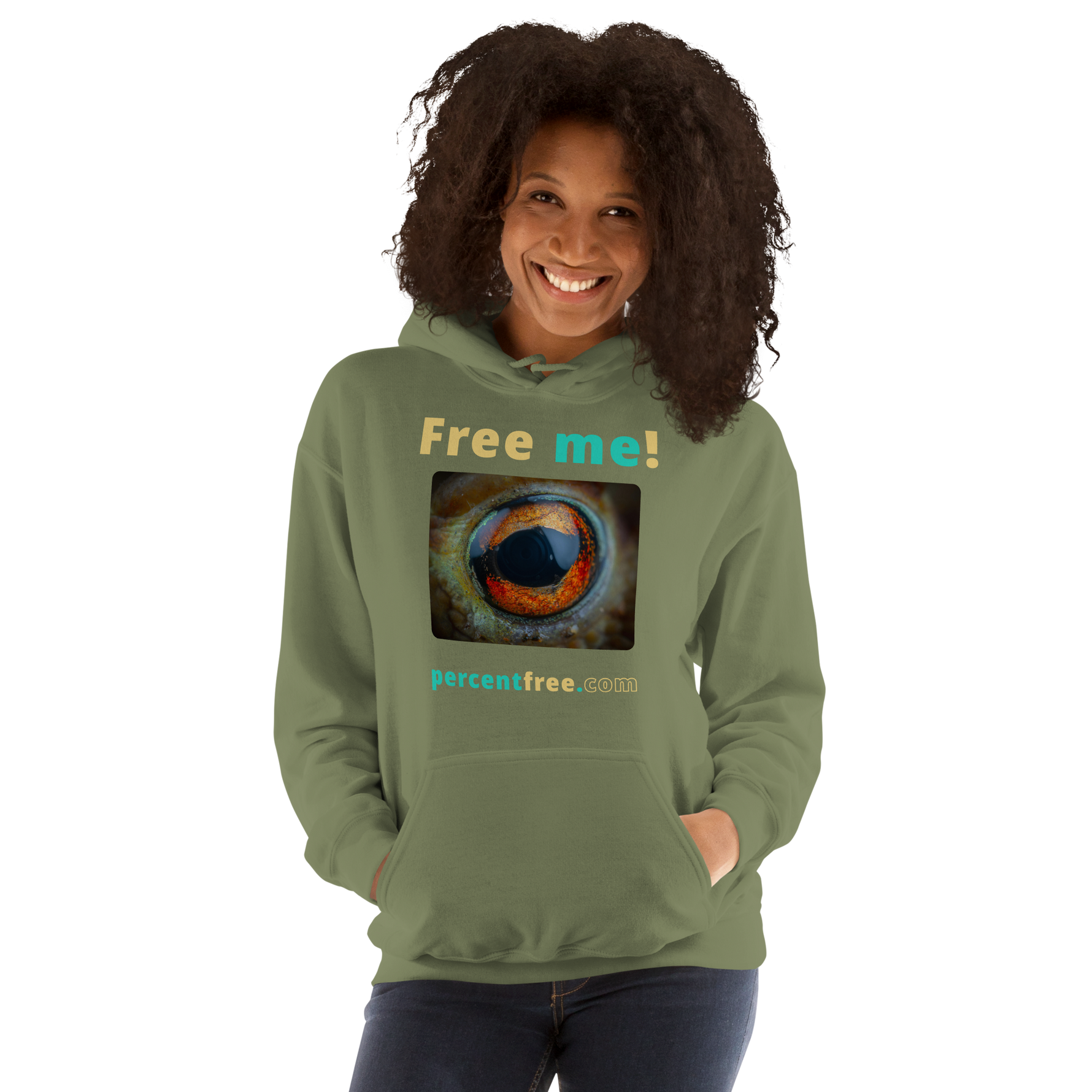 Free me! - frog eye - Unisex Freedom Hoodie 