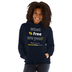 What % Free are you? - Find out at percentfree.com - Unisex Freedom Hoodie 