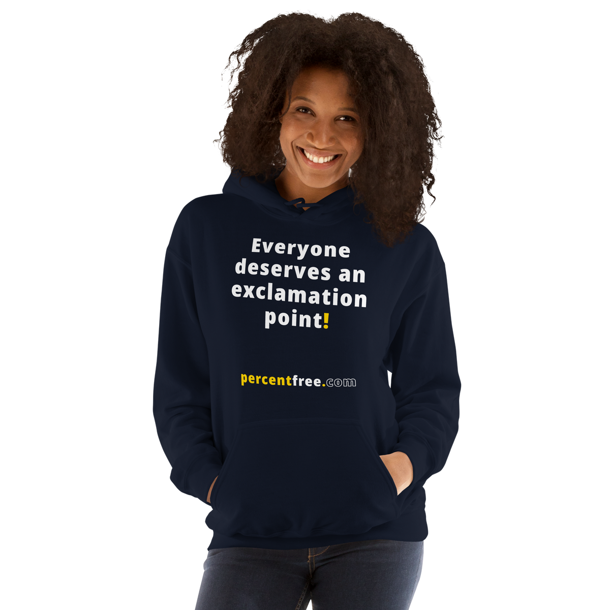Everyone deserves an exclamation point! - Unisex Freedom Hoodie 