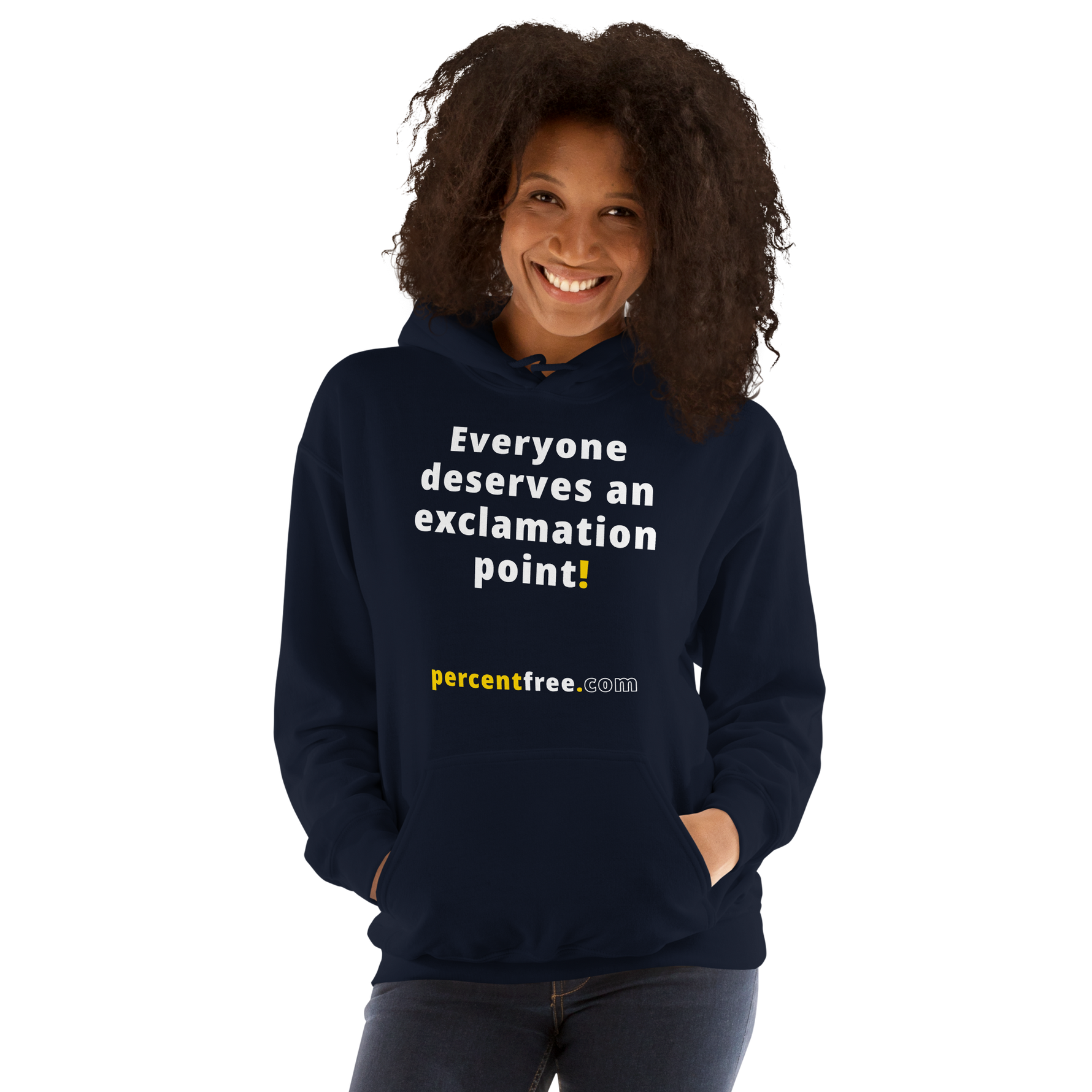 Everyone deserves an exclamation point! - Unisex Freedom Hoodie 
