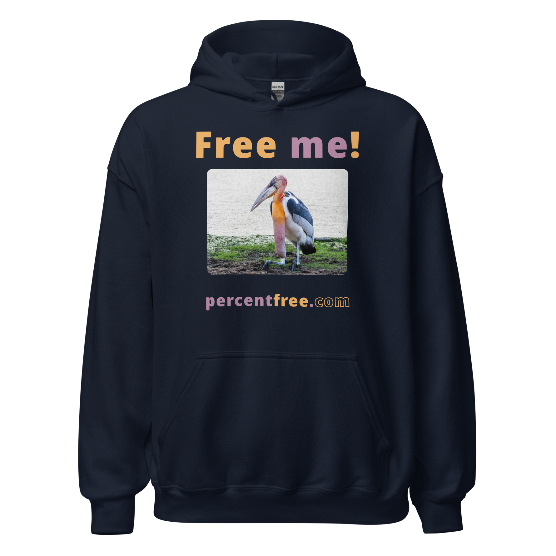 Free me! - marabou stork - Unisex Freedom Hoodie 