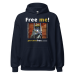 Free me! - red-tailed monkey in a cage - Unisex Freedom Hoodie 