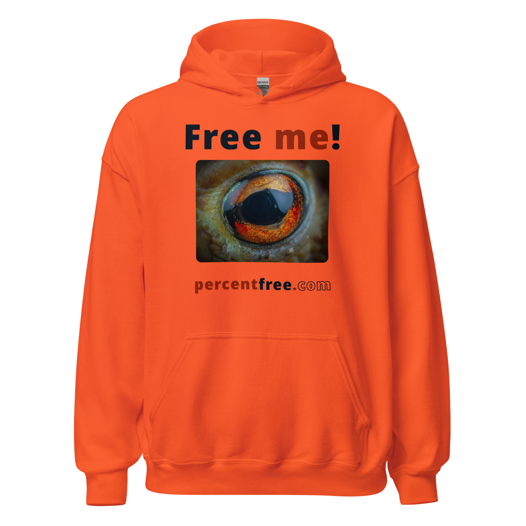 Free me! - frog eye - Unisex Freedom Hoodie #orange