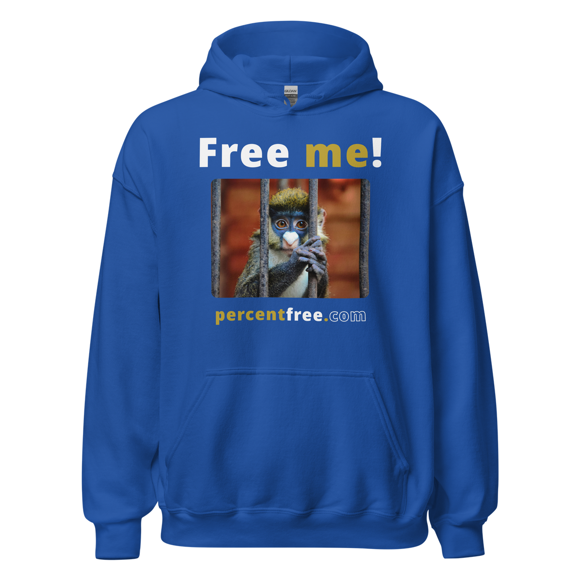 Free me! - red-tailed monkey in a cage - Unisex Freedom Hoodie 