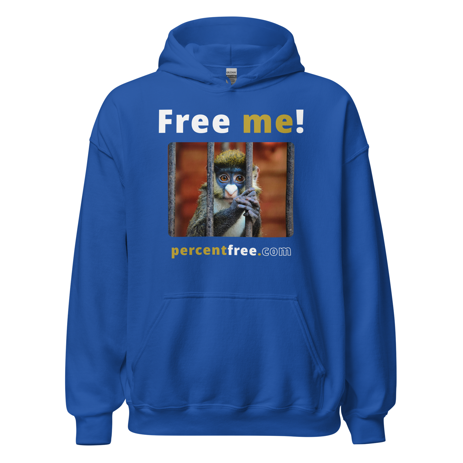 Free me! - red-tailed monkey in a cage - Unisex Freedom Hoodie 