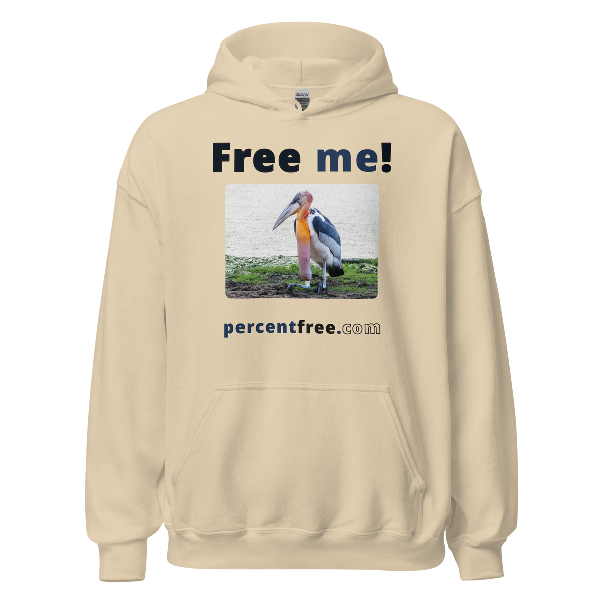 Free me! - marabou stork - Unisex Freedom Hoodie 
