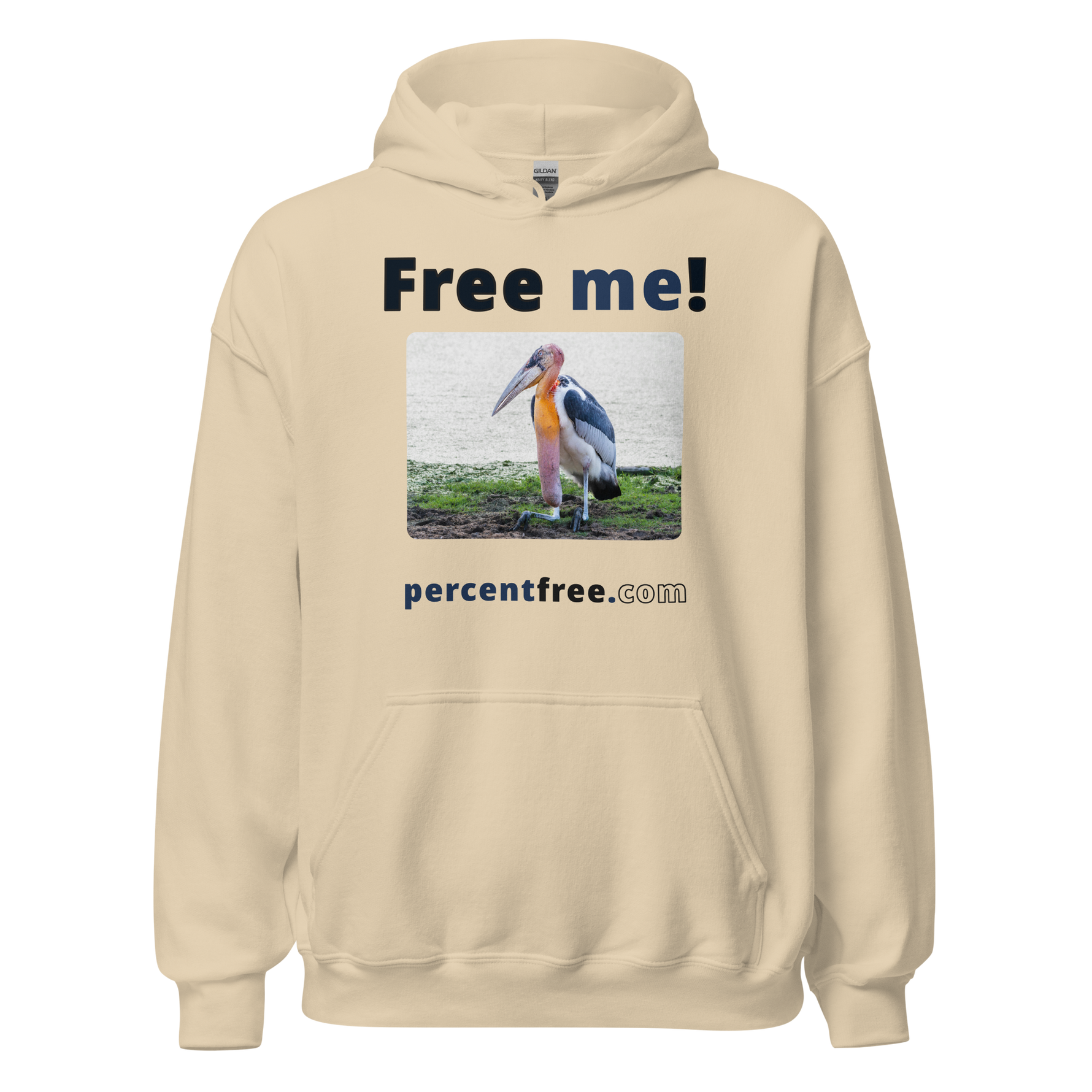 Free me! - marabou stork - Unisex Freedom Hoodie 