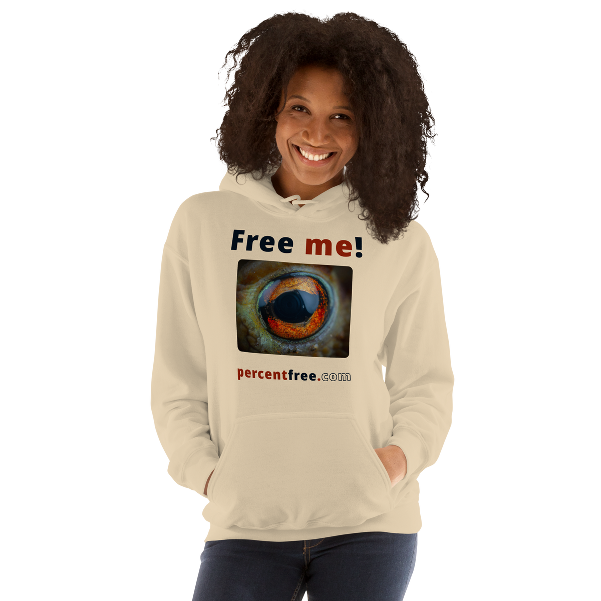 Free me! - frog eye - Unisex Freedom Hoodie 