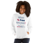 What % Free are you? - Find out at percentfree.com - Unisex Freedom Hoodie 