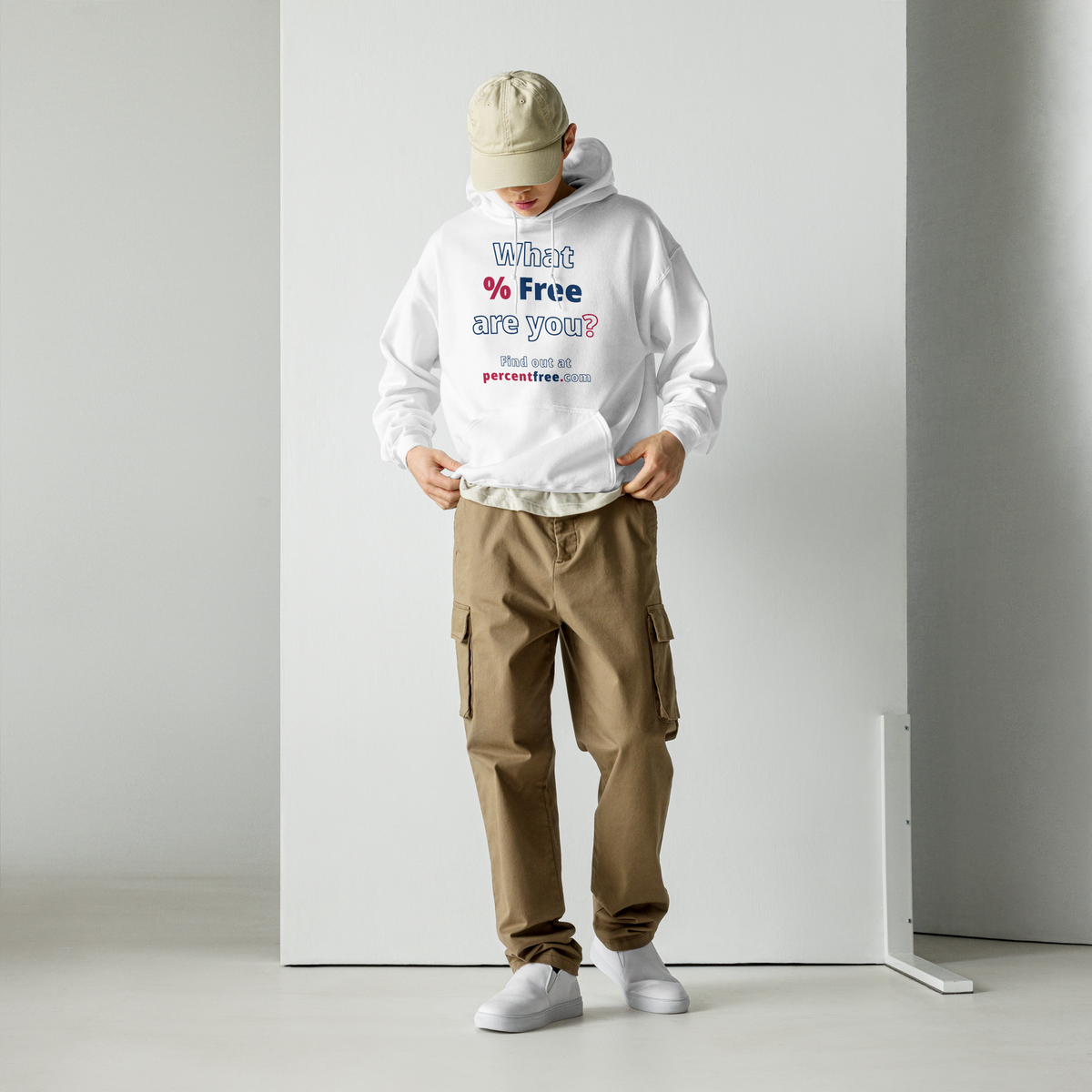 What % Free are you? - Find out at percentfree.com - Unisex Freedom Hoodie 