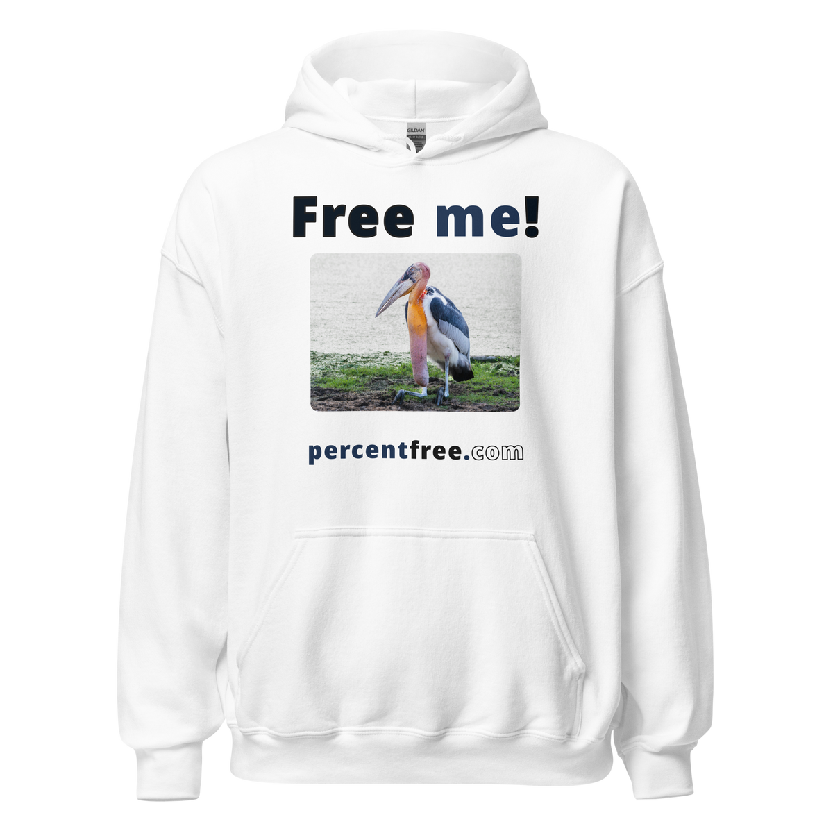 Free me! - marabou stork - Unisex Freedom Hoodie 