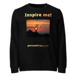 Inspire me! - Alpine ibex viewing a sunset - unisex organic freedom sweatshirt 