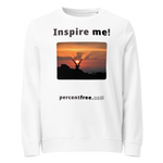 Inspire me! - Alpine ibex viewing a sunset - unisex organic freedom sweatshirt 