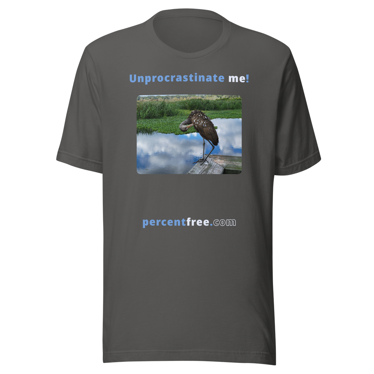 Unprocrastinate me! - limpkin preening - Unisex Freedom T-shirt 