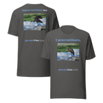 Unisex Freedom T-shirt - I procrastinate. - limpkin preening - Unprocrastinate me! - limpkin foraging 