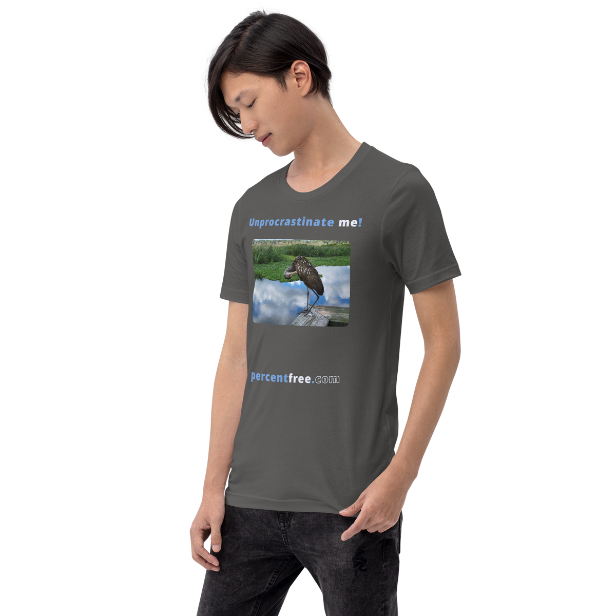 Unprocrastinate me! - limpkin preening - Unisex Freedom T-shirt 