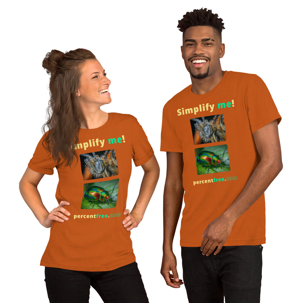 Unisex Simple T-shirt - Simplify me! - insect covered with dew - dogbane beetle 