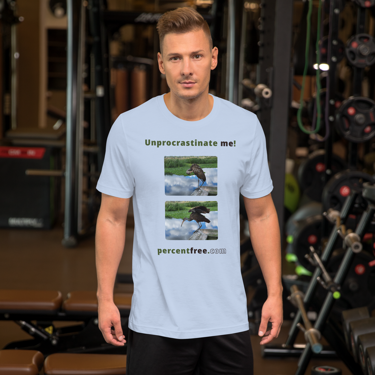 Unprocrastinate me! - limpkin preening - limpkin foraging - Unisex Freedom T-shirt 