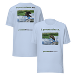 Unisex Freedom T-shirt - I procrastinate. - limpkin preening - Unprocrastinate me! - limpkin foraging 