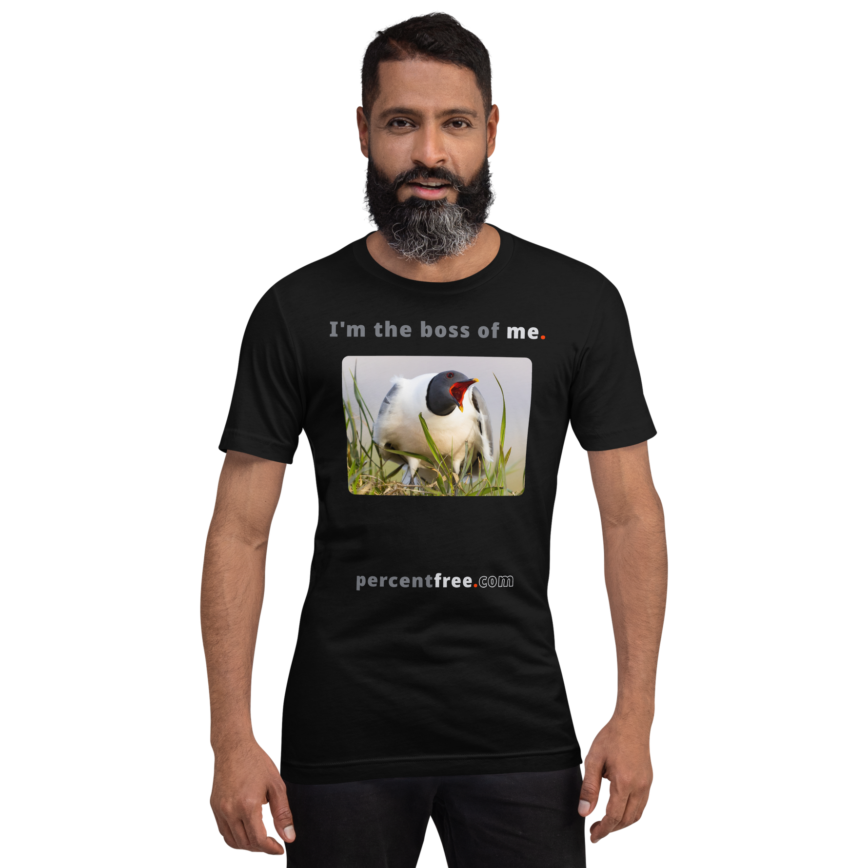 I'm the boss of me. - Sabine's gull speaking its mind - unisex freedom T-shirt 