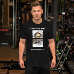 Exercise me! - king eider floating - king eider taking off - unisex freedom T-shirt 