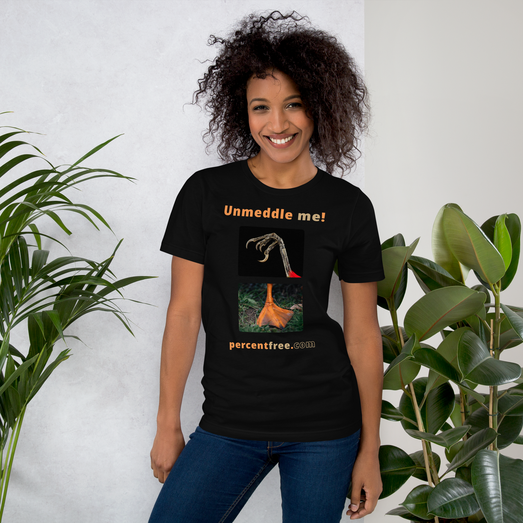 Unmeddle me! - scarlet tanager claw - duck foot - unisex freedom T-shirt 