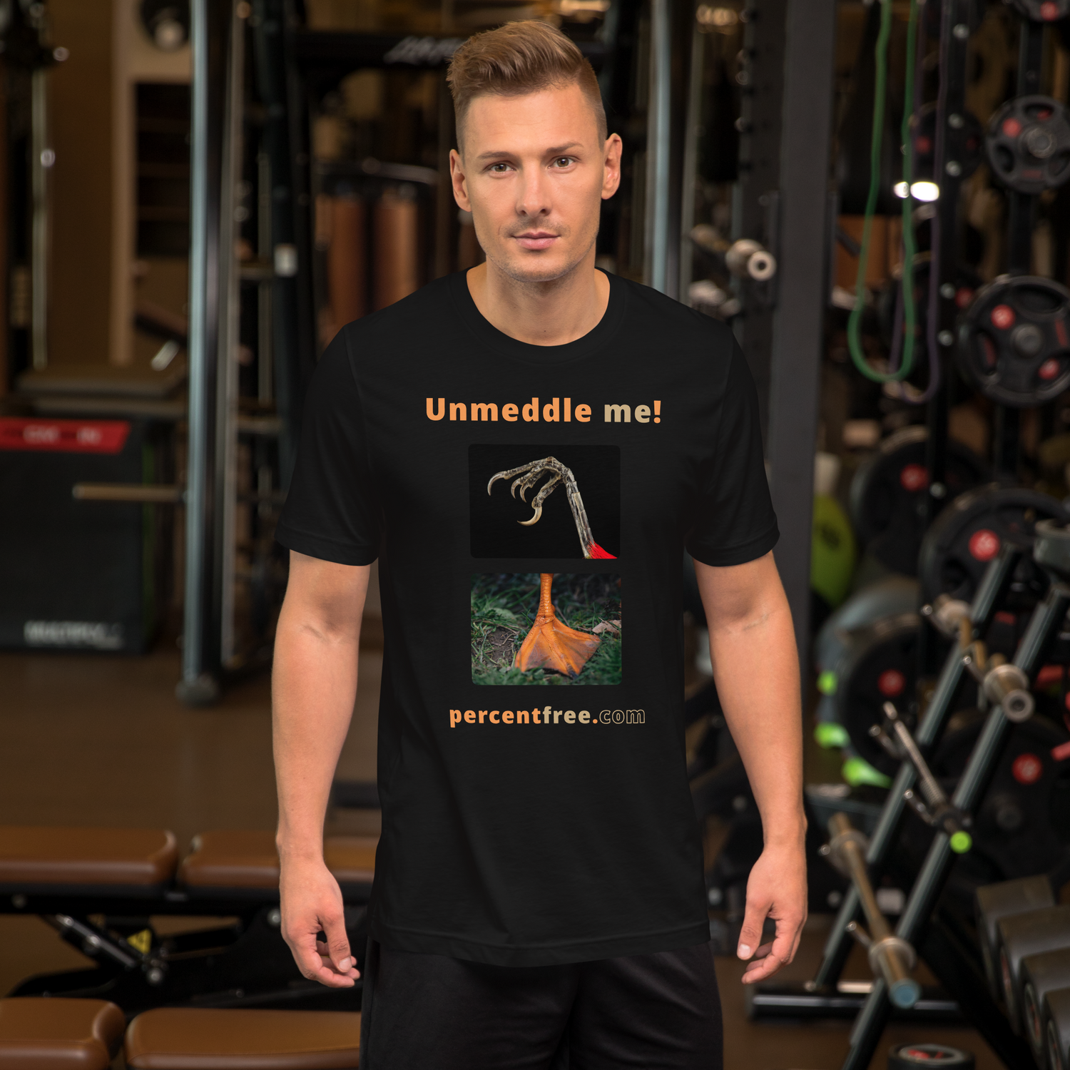 Unmeddle me! - scarlet tanager claw - duck foot - unisex freedom T-shirt 
