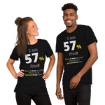 I am 57% free! - What % Free are you? - Unisex Freedom T-shirt 
