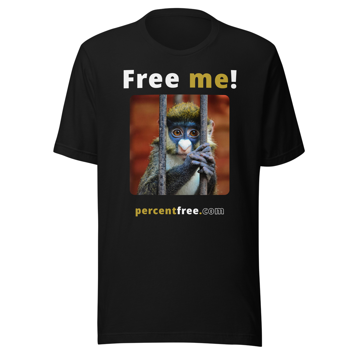 Free me! - red-tailed monkey in a cage - Unisex Freedom T-shirt 