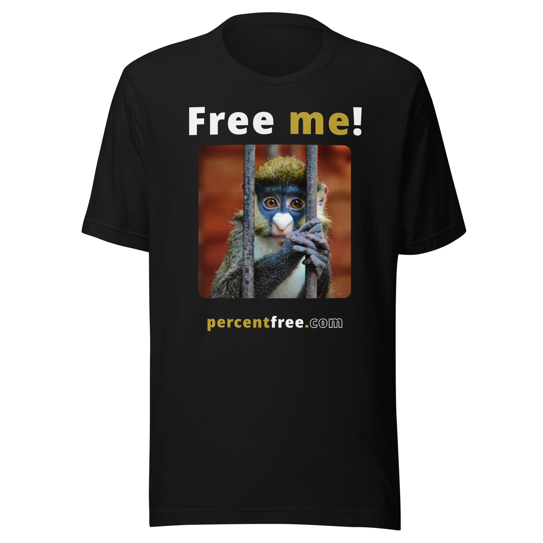Free me! - red-tailed monkey in a cage - Unisex Freedom T-shirt 