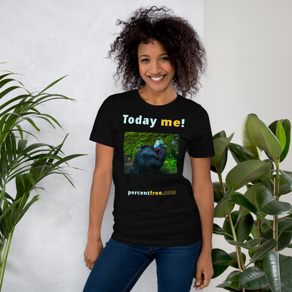 Unisex Front-and-Back Today T-shirt - Today me! - cassowary - 