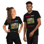 Unisex Psychology T-shirt - Psych me! - rhinoceros artwork made of recycled materials 