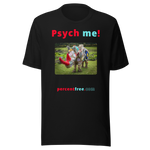 Unisex Psychology T-shirt - Psych me! - rhinoceros artwork made of recycled materials 