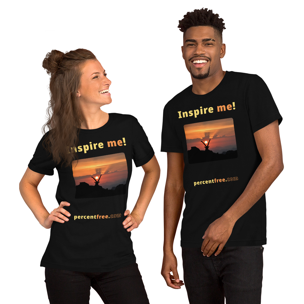 Inspire me! - Alpine ibex viewing a sunset - Unisex Inspiration T-shirt 